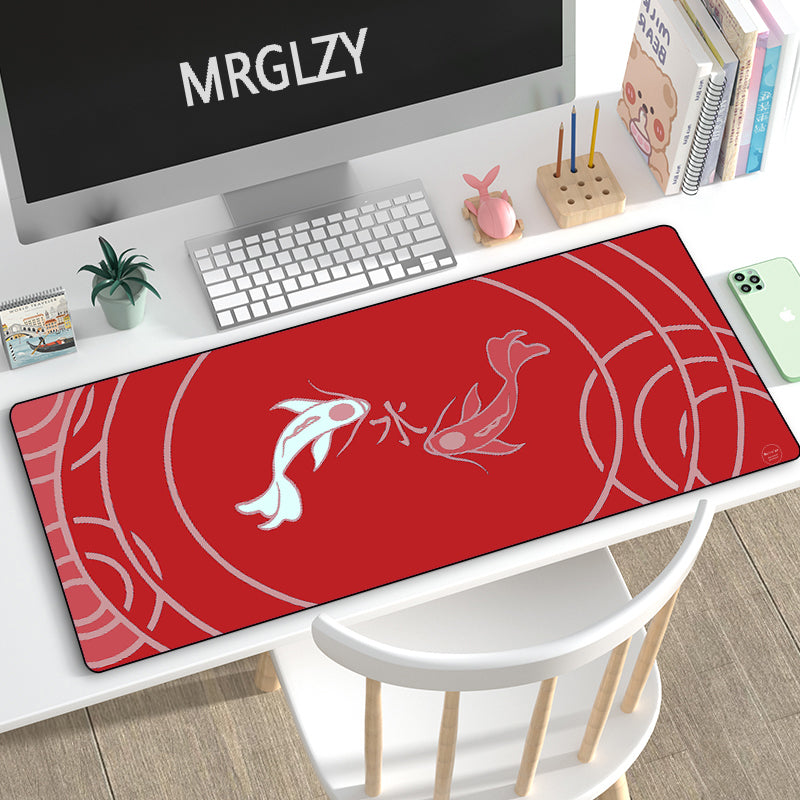 Chinese Style Koi Mouse Pad Large Cute Pink Mousepads