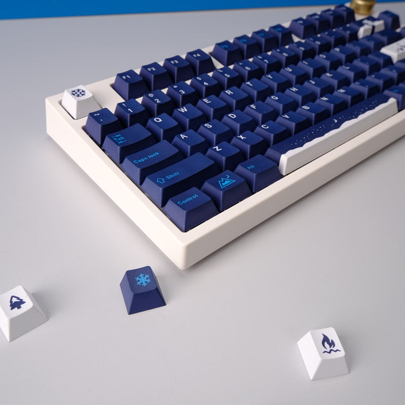 129 Keys Snowy Night Keycaps