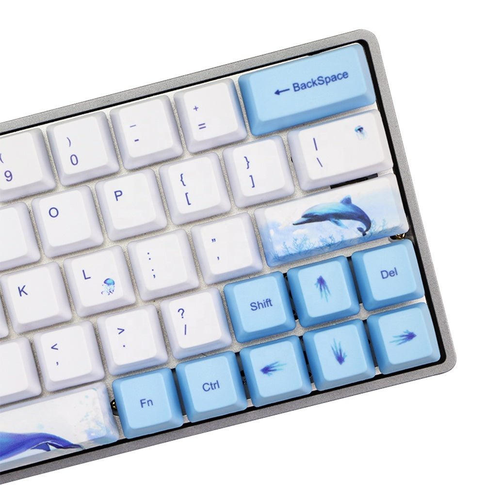 Cute Blue Whale Dye-Sublimation Keycaps