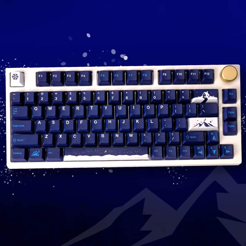 129 Keys Snowy Night Keycaps