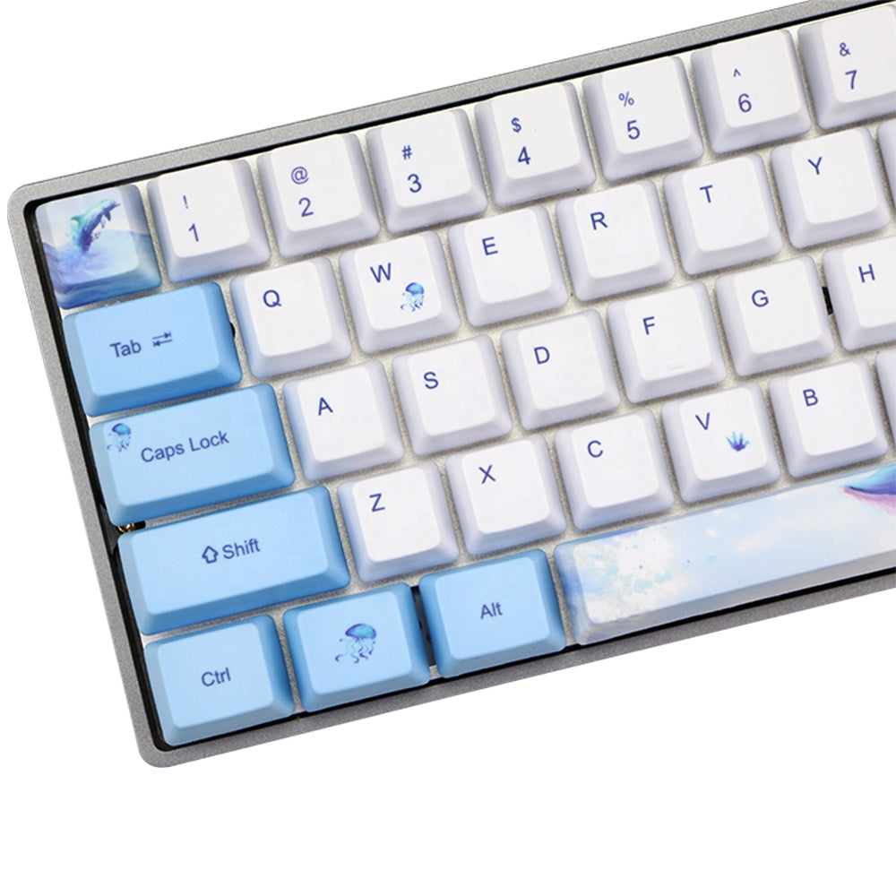 Cute Blue Whale Dye-Sublimation Keycaps