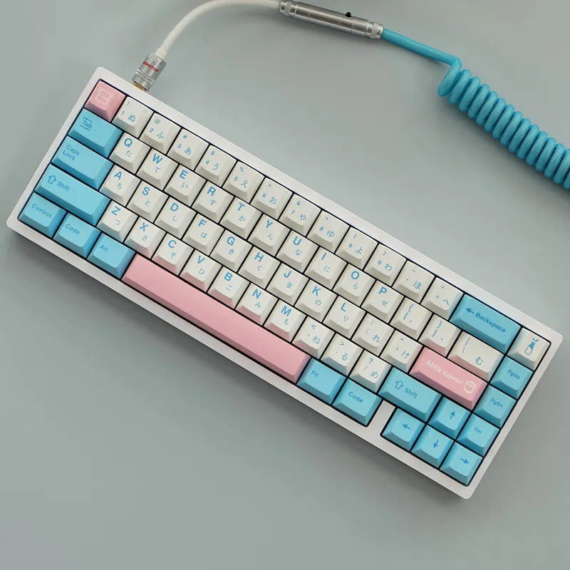 Milk Keycaps Milk Cover Keycap PBT Sublimation Key-Cap Cherry Profile 140 Keys Compatible 87/104/108/84/64/98/96