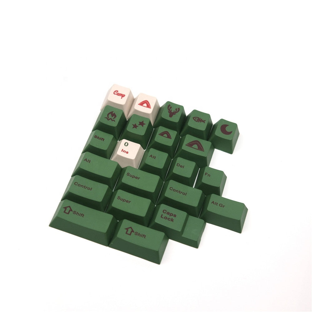 Japanese Camping PBT Keycap for Mechanical Keyboard Cherry MX Keycaps Set GH60/GK61/GK64/87/96/104/108