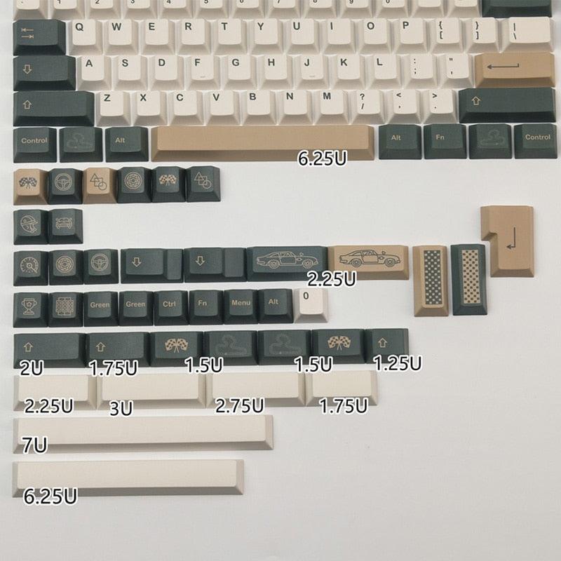 144 Keys GMK British Racing Green Keycaps