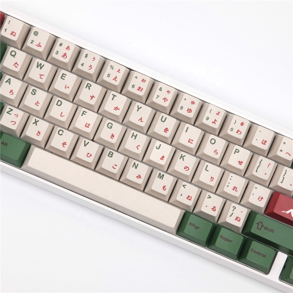 Japanese Camping PBT Keycap for Mechanical Keyboard Cherry MX Keycaps Set GH60/GK61/GK64/87/96/104/108