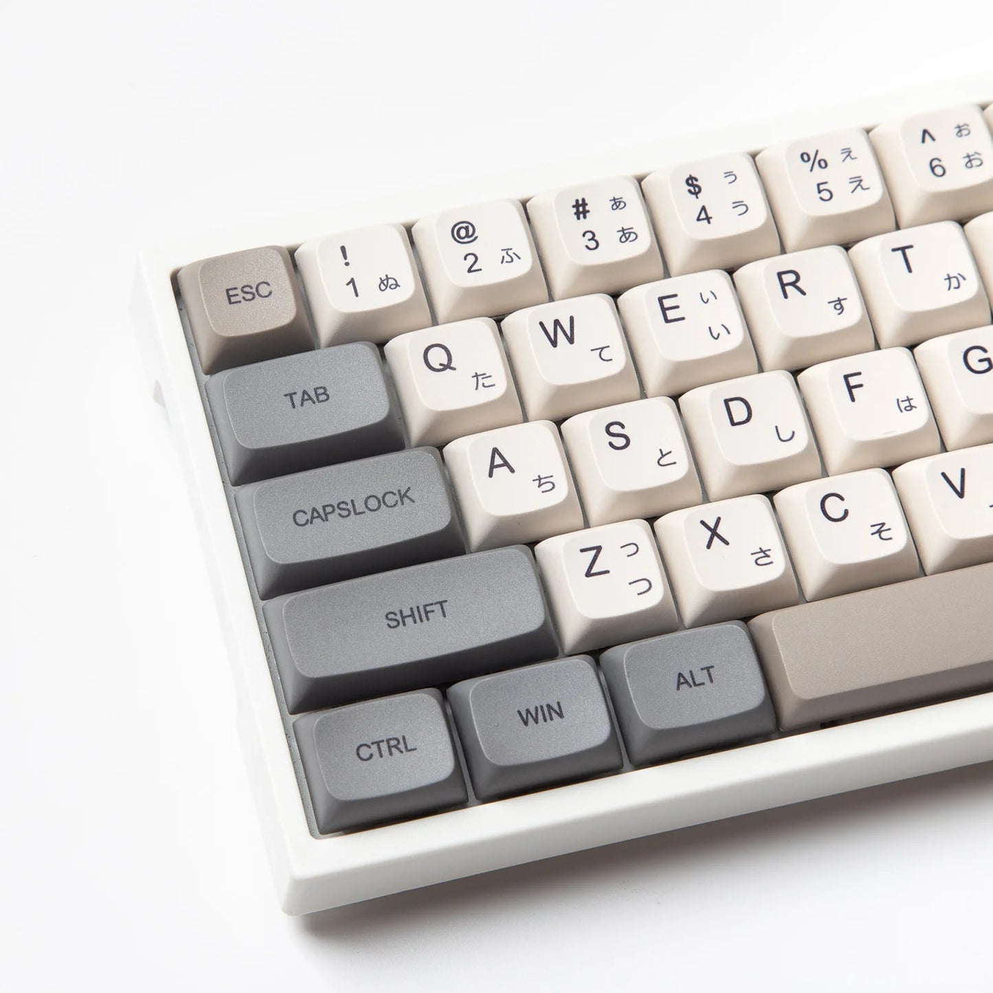 Minimalist White Gray English Japanese Keycap for Mechanical Keyboard MX Switch