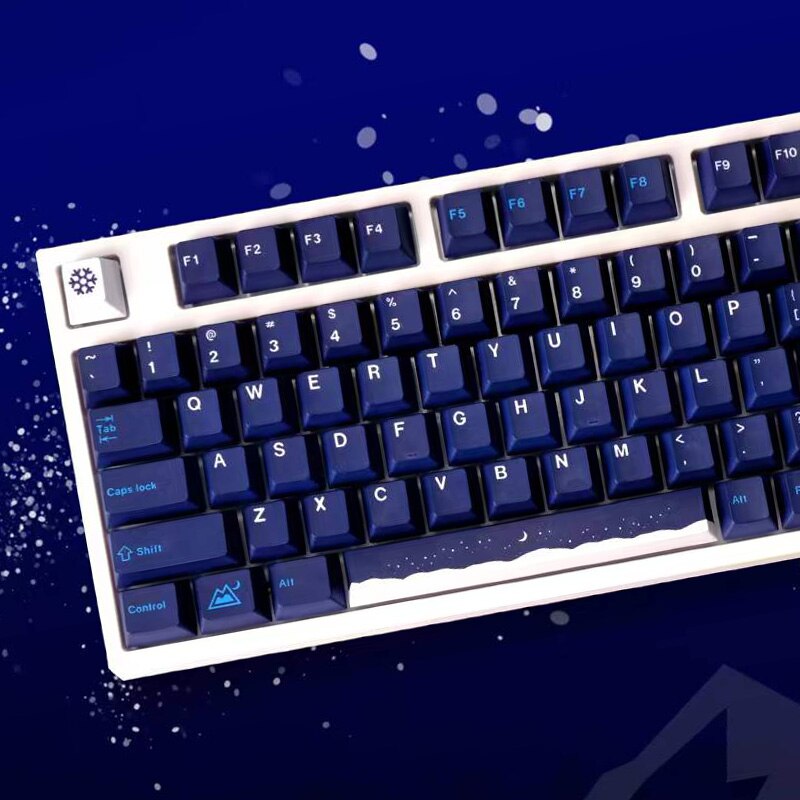 129 Keys Snowy Night Keycaps